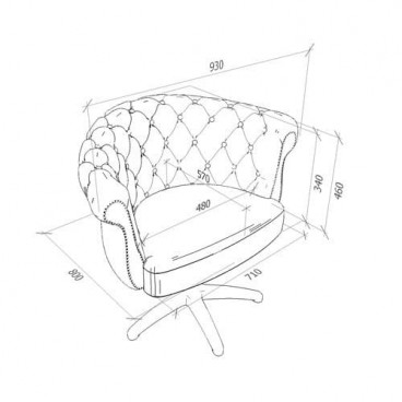 Кресло "Mia" парикмахерское