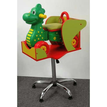 Детское парикмахерское кресло Дракоша пневматика хром