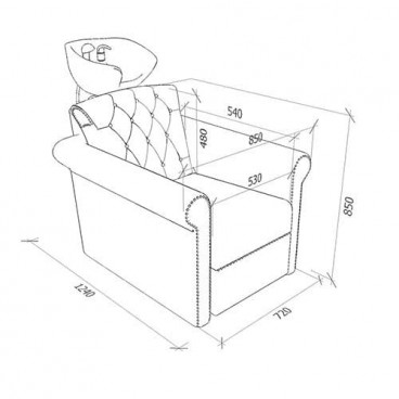 Мужская мойка барбер Vilnius