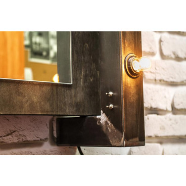 Мужское барбер зеркало Andres с подсветкой