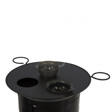 Парикмахерская тележка "GiroCo Doble black" ящики прозрачные