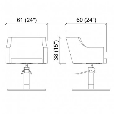 Кресло парикмахерское "Birkin Black P"