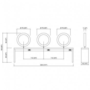 Зеркало парикмахерское "Triobert Wall"