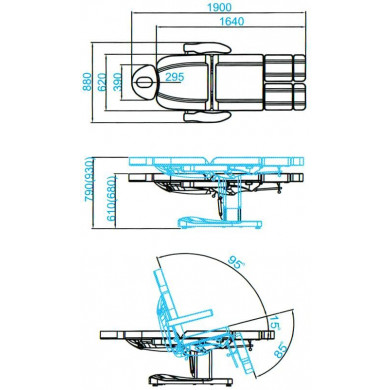 Педикюрное кресло SD-3803AS, 2 мотора