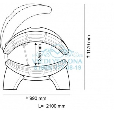 Солярий горизонтальный Onyx Pro Line 28/1 