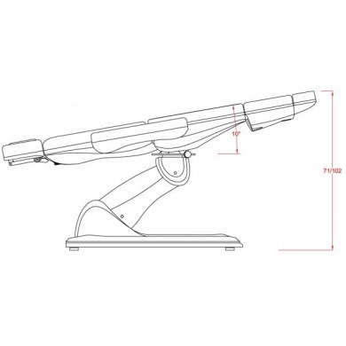 Кресло косметологическое МК33 с тремя моторами