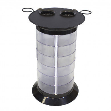 Парикмахерская тележка "GiroCo Doble black" ящики прозрачные