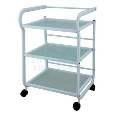 Столик косметологический (металл/стекло) - н02