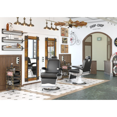 Зеркало барбершоп "Мичиган"