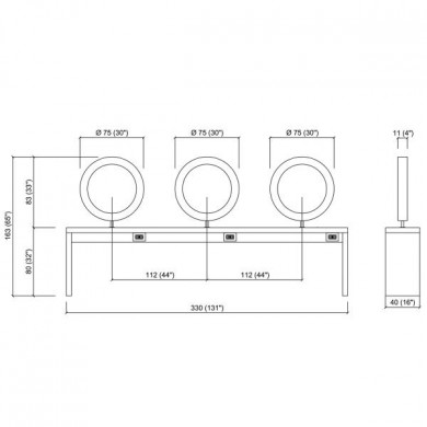 Зеркало парикмахерское "Triobert Wall"
